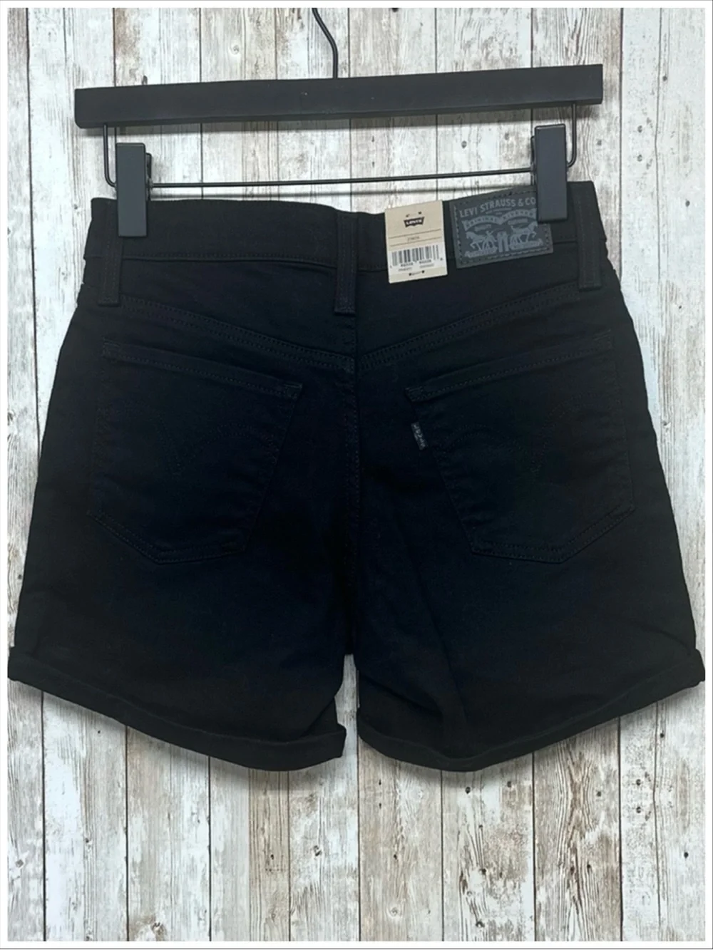 Levi’s Mid-Length Denim Shorts in Black NWT ~ Size 26 ~ Item #J17